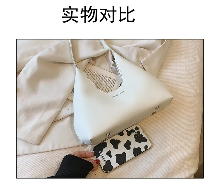 Women's White Triangle Shoulder Bag Large Capacity 2025 — feature 7