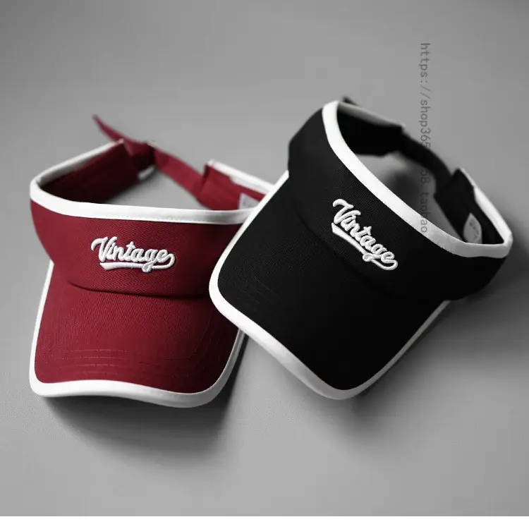 Women's Red Vintage Logo Sports Visor Cap - Image 9