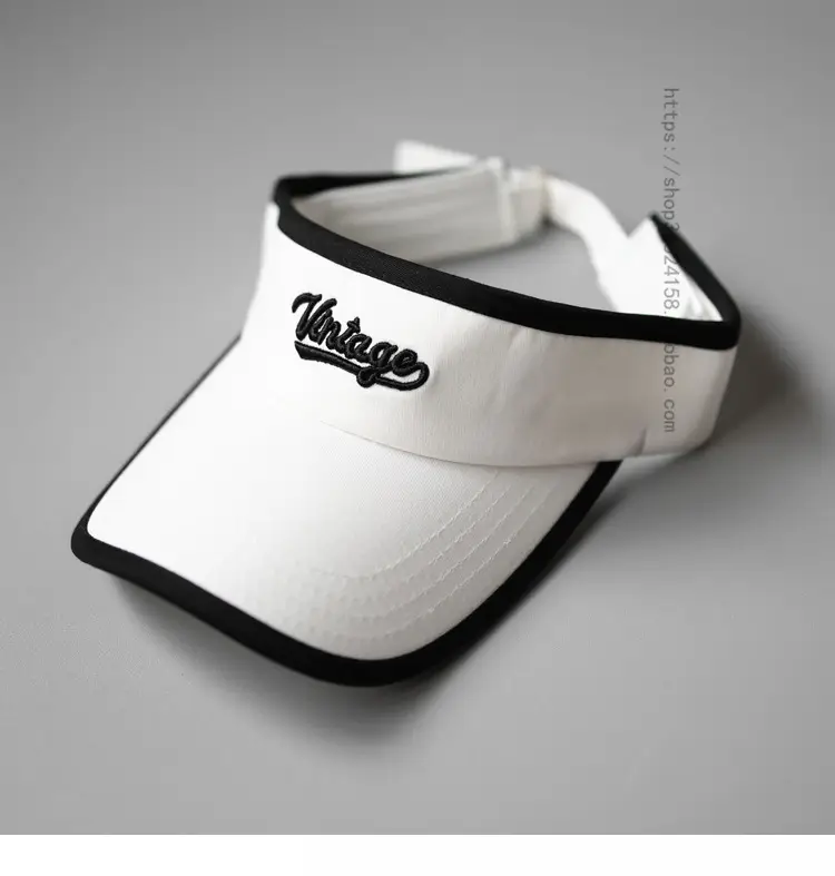 Women's Red Vintage Logo Sports Visor Cap — feature 3