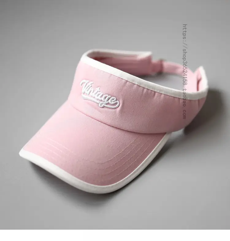 Women's Red Vintage Logo Sports Visor Cap — feature 6
