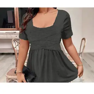 Women Printed V-Neck Dress Floral Brown Patterned — feature 15