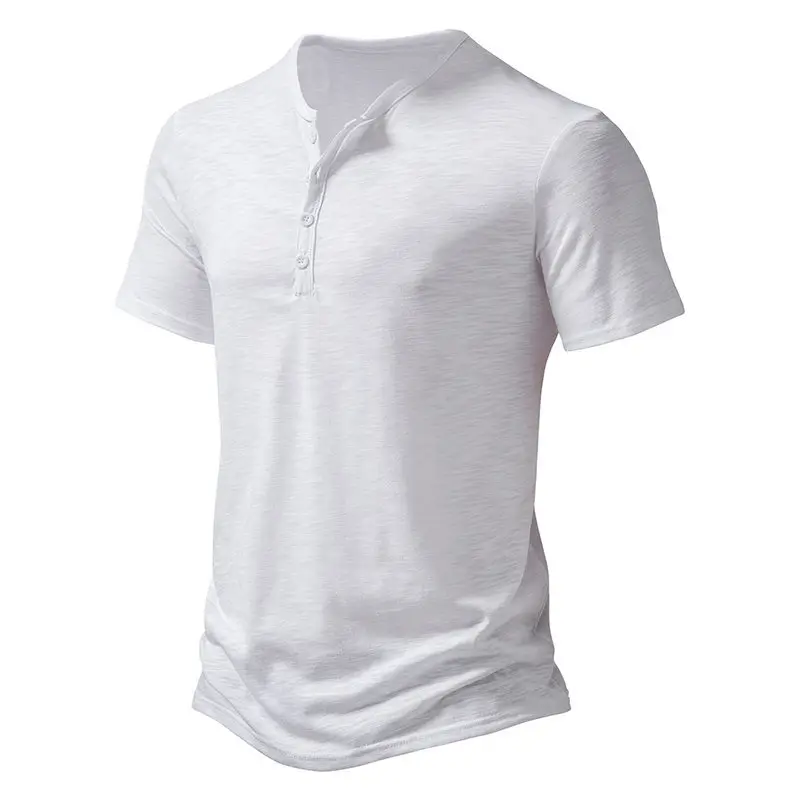 Men's Black Bamboo Cotton Polo T-Shirt with Henry Collar — feature 16