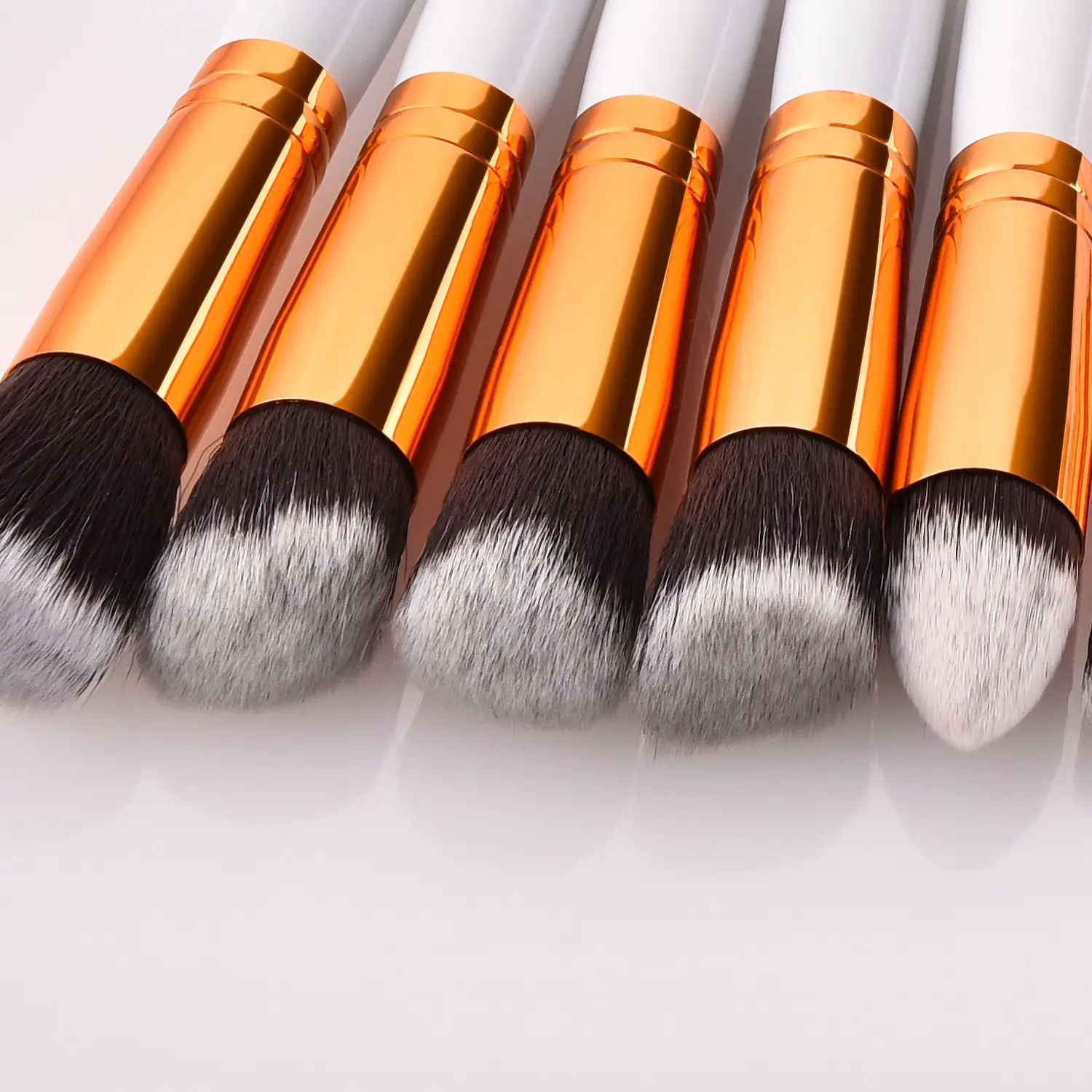 10 PCS Pink Makeup Brushes Set for Blush Foundation - Image 8
