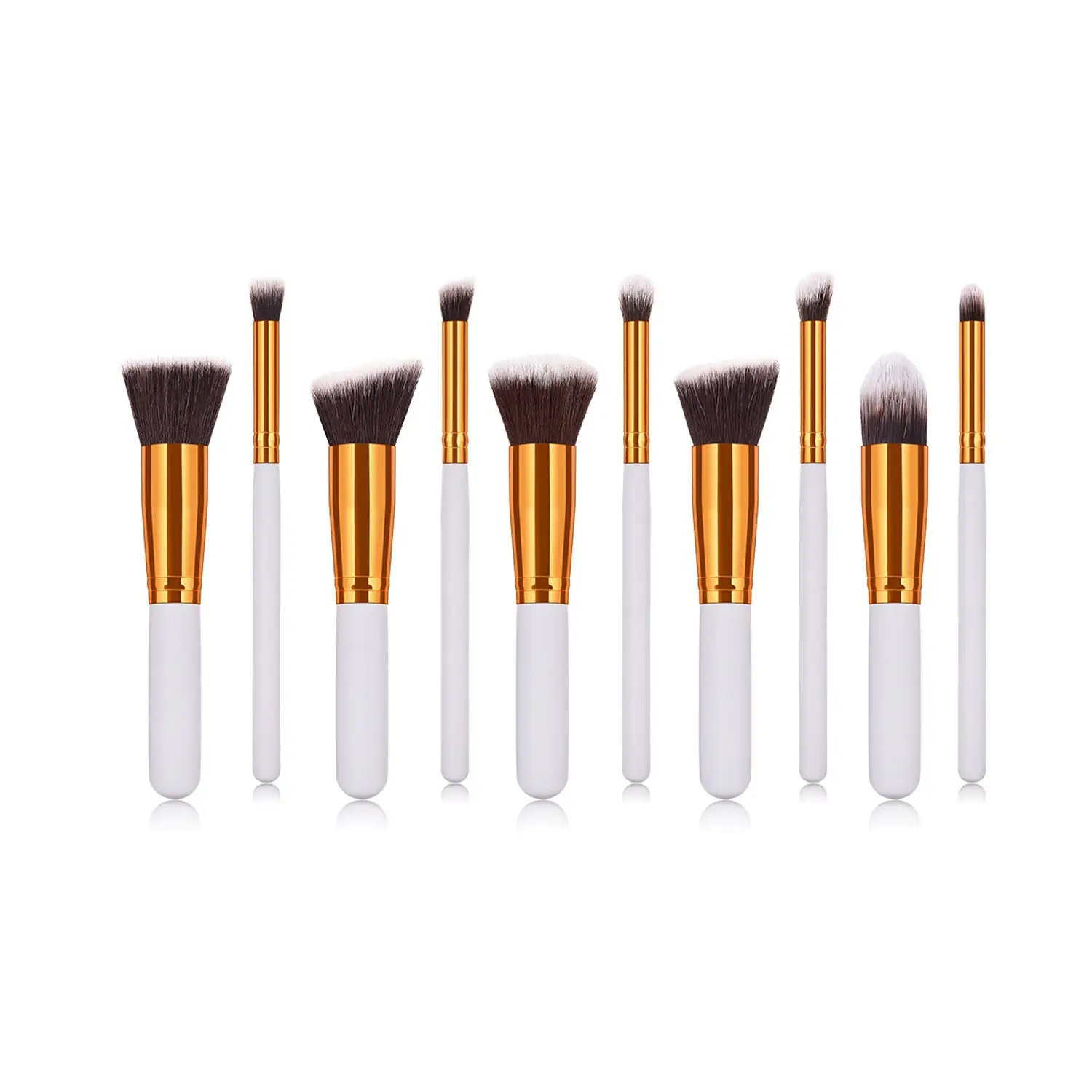 10 PCS Pink Makeup Brushes Set for Blush Foundation - Image 10