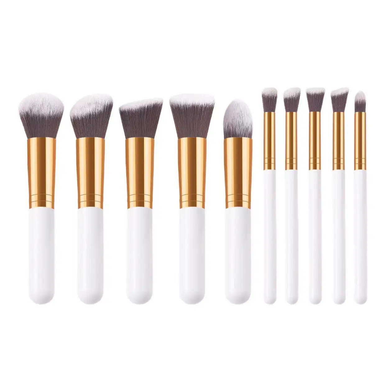 10 PCS Pink Makeup Brushes Set for Blush Foundation - Image 3