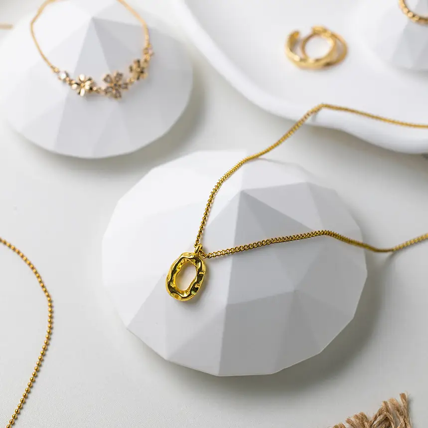 Gypsum Geometric Jewelry Piece 2.6cm x 4.5cm - Image 6