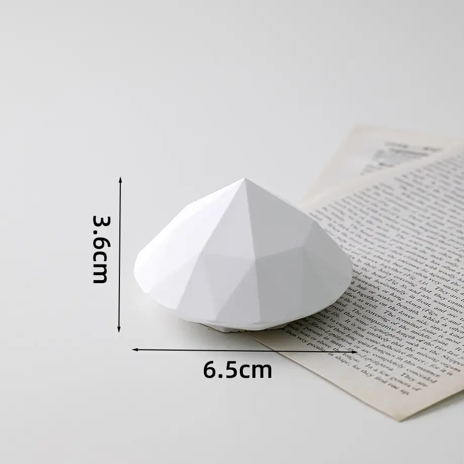 Gypsum Geometric Jewelry Piece 2.6cm x 4.5cm - Image 2
