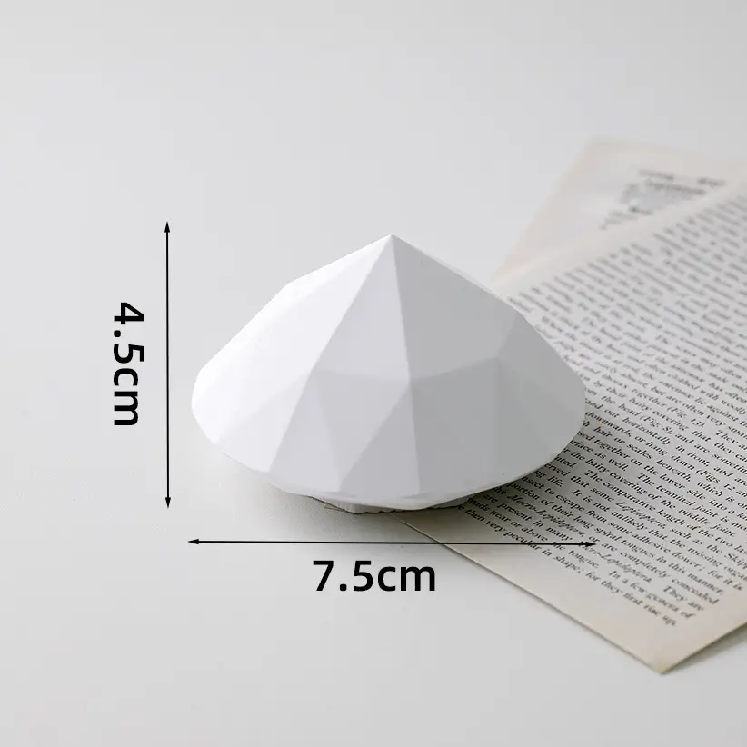 Gypsum Geometric Jewelry Piece 2.6cm x 4.5cm - Image 3