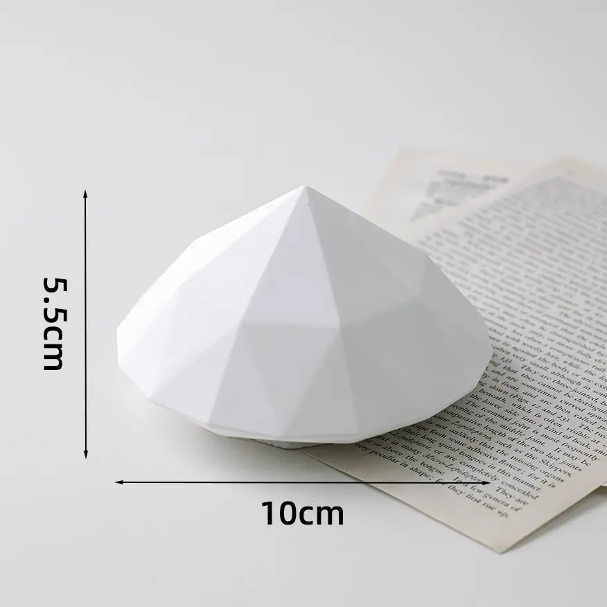 Gypsum Geometric Jewelry Piece 2.6cm x 4.5cm - Image 4