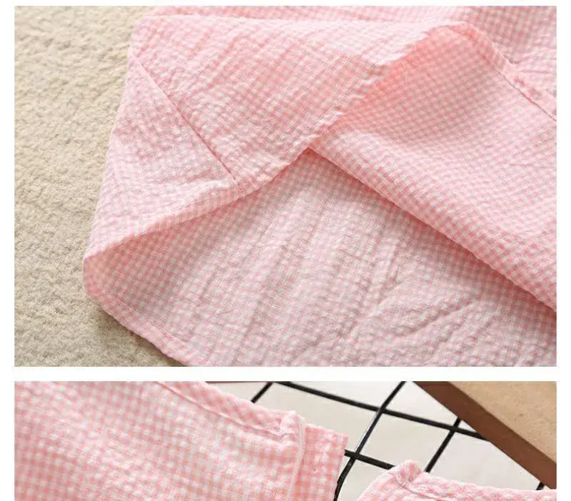 Girls Dress Blue Gingham Summer 2024 Medium Large — feature 11