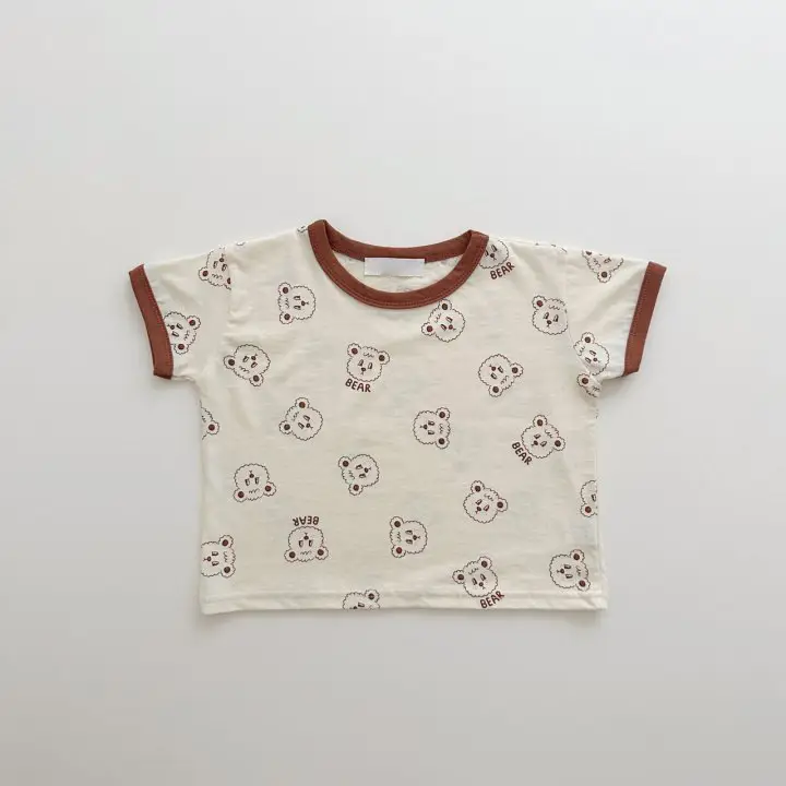 Baby Cotton Shorts Set Pink Bow Print — feature 11
