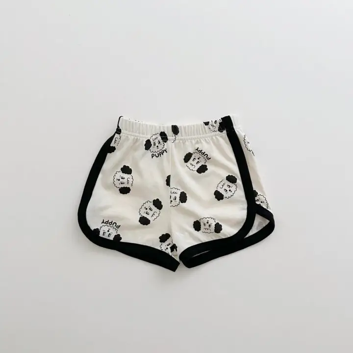 Baby Cotton Shorts Set Pink Bow Print — feature 8