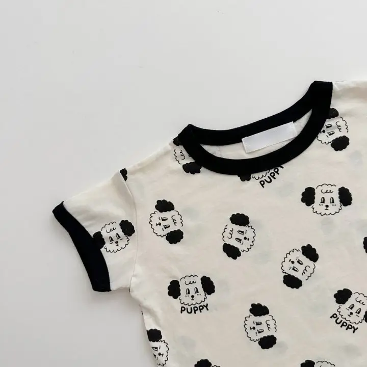 Baby Cotton Shorts Set Pink Bow Print — feature 9