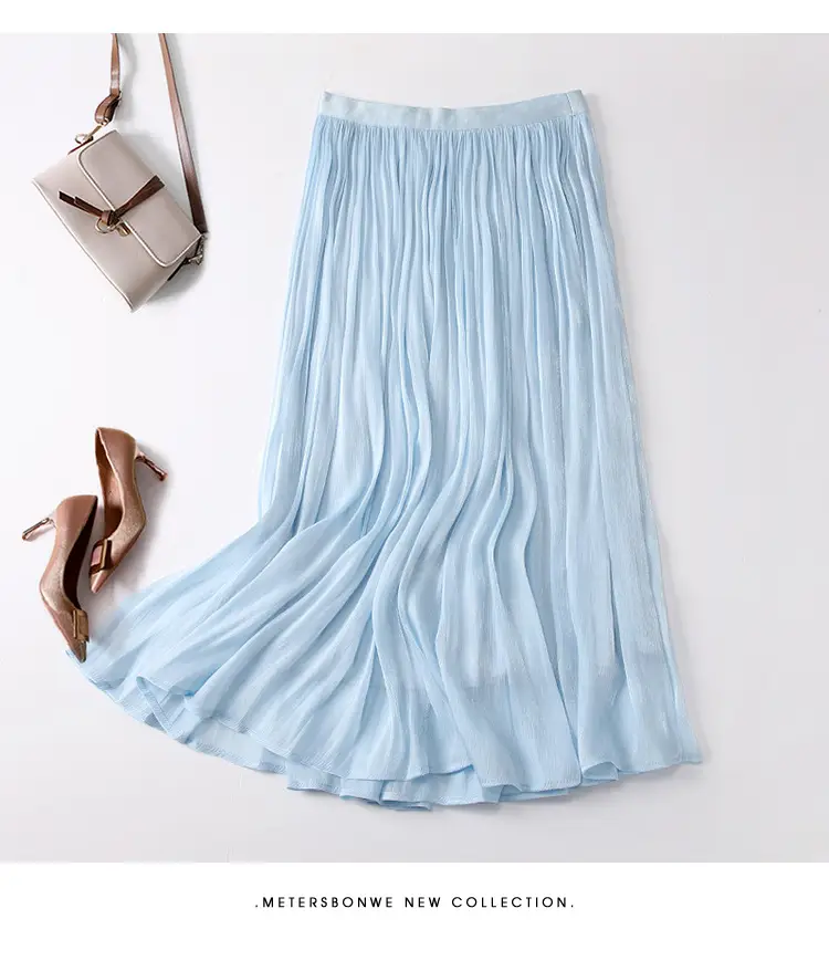 White A-Line Skirt Women Summer Large Size — feature 26