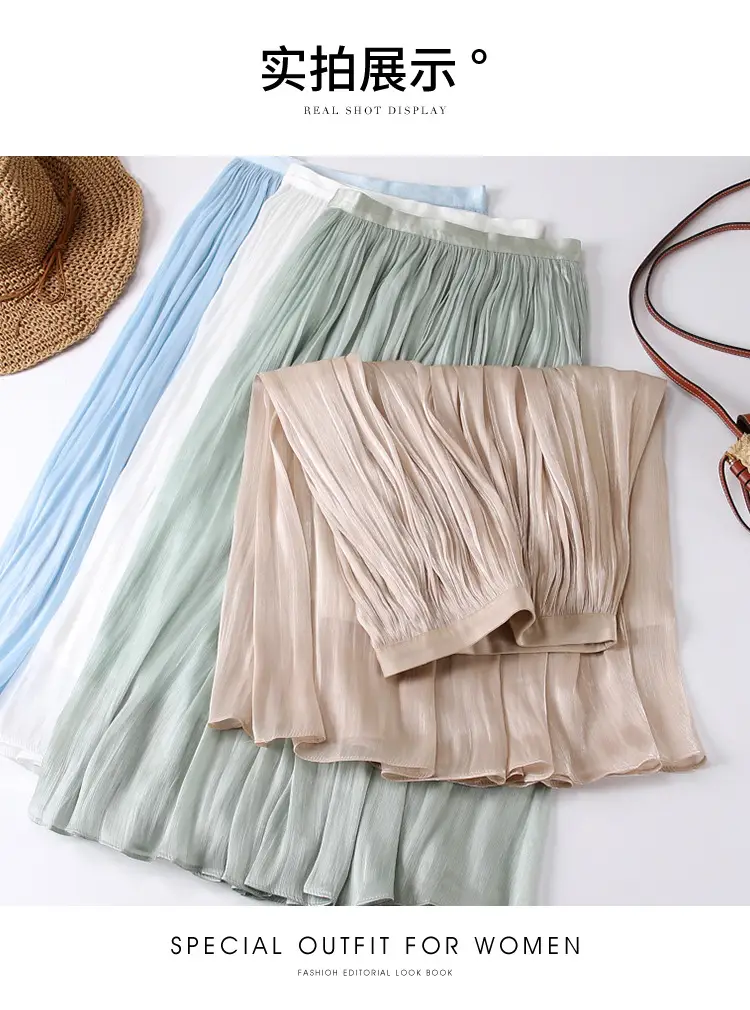 White A-Line Skirt Women Summer Large Size — feature 9