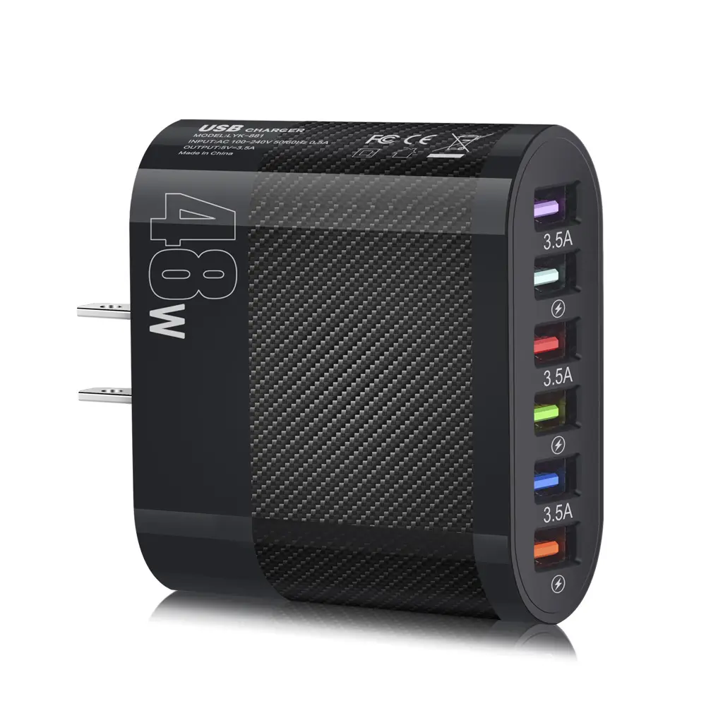 6 USB Mobile Charger 3.5A Travel Adapter - Image 3