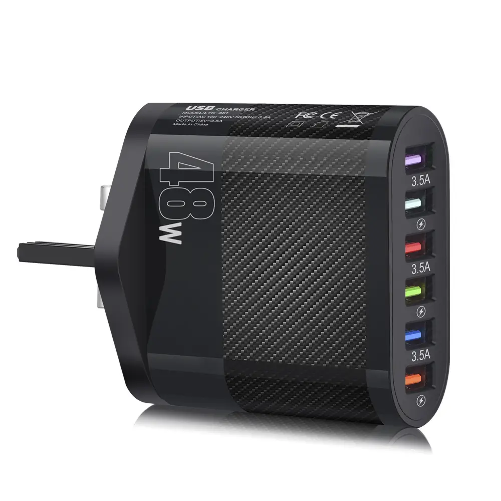 6 USB Mobile Charger 3.5A Travel Adapter - Image 5