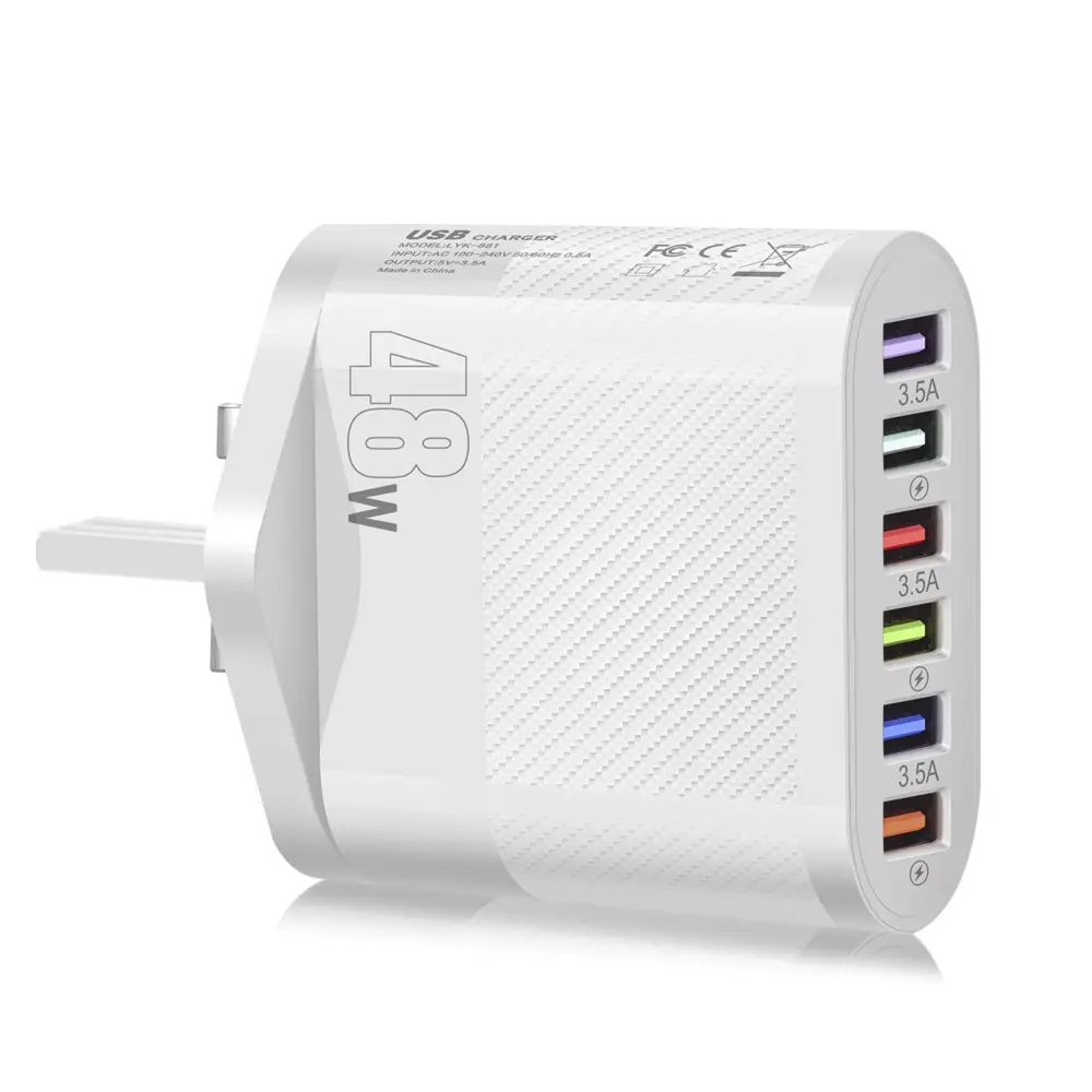 6 USB Mobile Charger 3.5A Travel Adapter - Image 6