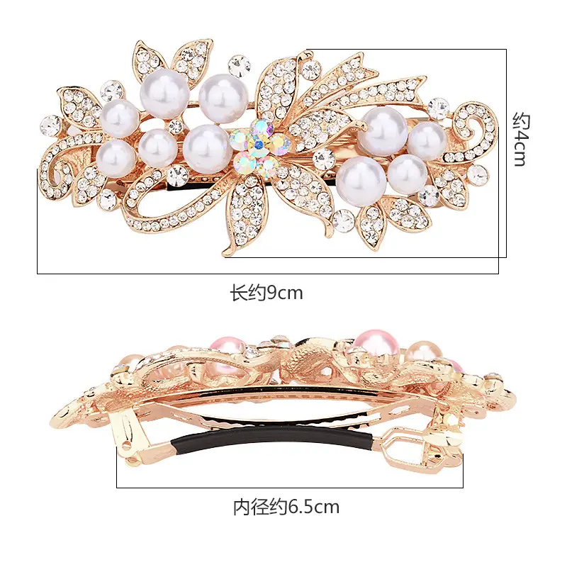 Pearl & Crystal Hairpin for Women Large - Image 5