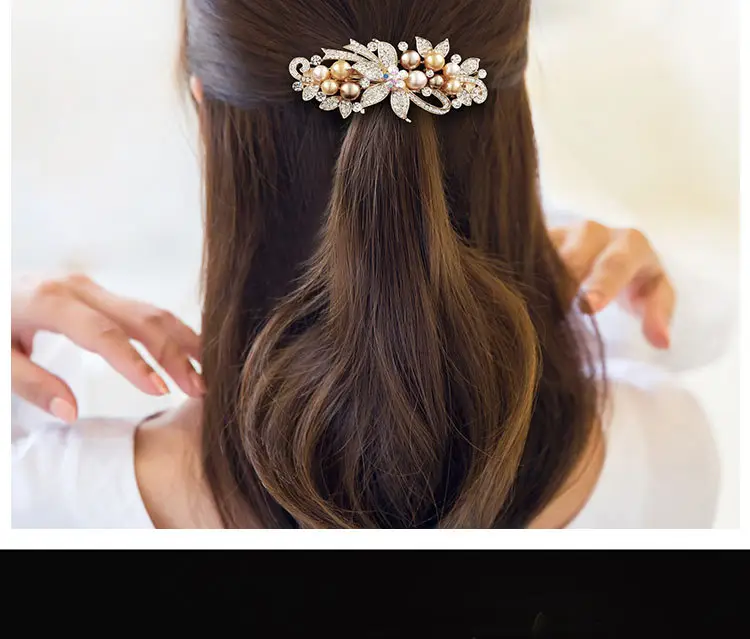 Pearl & Crystal Hairpin for Women Large — feature 11
