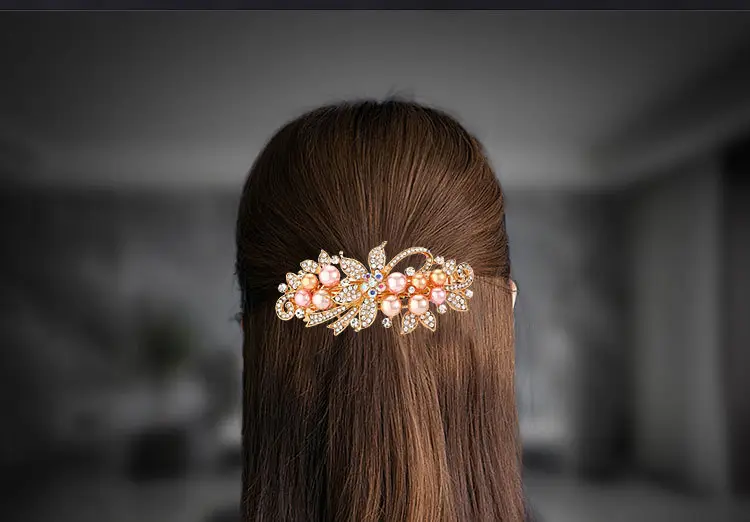 Pearl & Crystal Hairpin for Women Large — feature 3