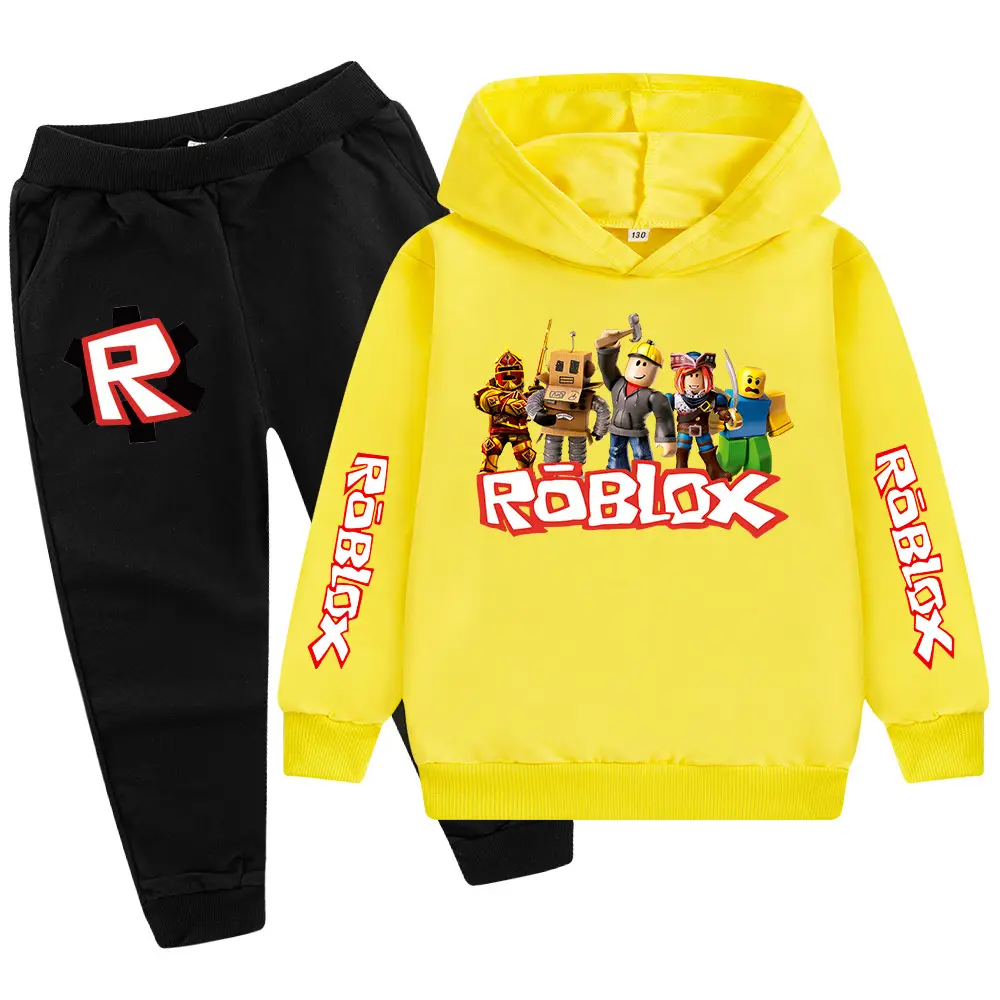 Kids Roblox Hoodie Sweatpants Set Red Black XL — feature 10