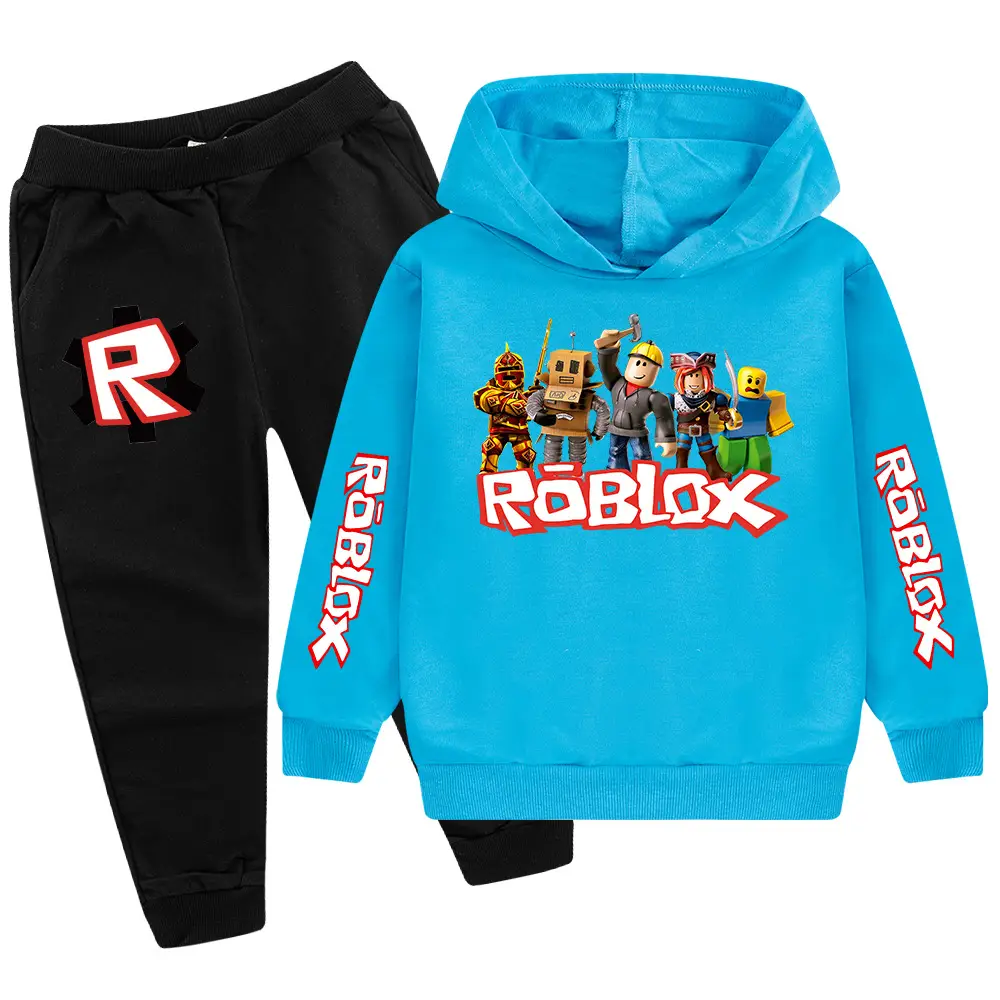 Kids Roblox Hoodie Sweatpants Set Red Black XL — feature 11