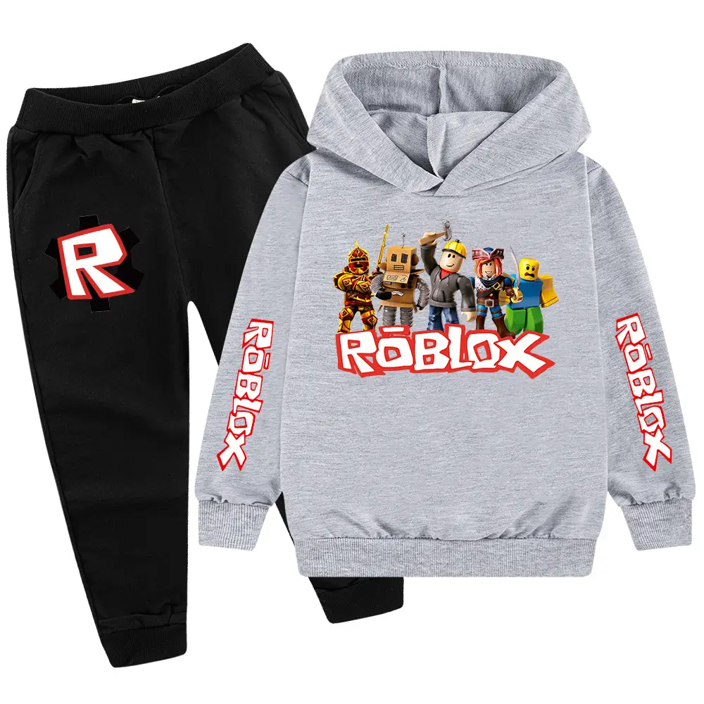 Kids Roblox Hoodie Sweatpants Set Red Black XL — feature 15