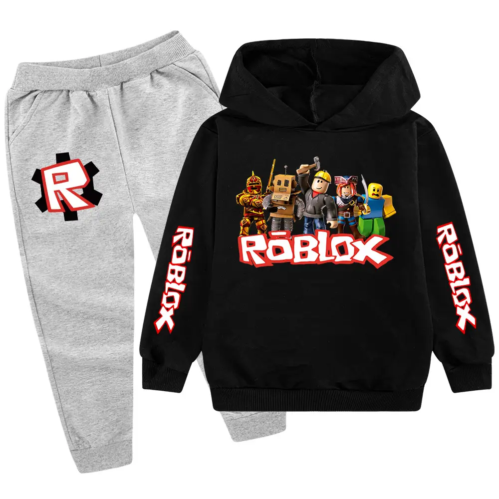 Kids Roblox Hoodie Sweatpants Set Red Black XL — feature 16