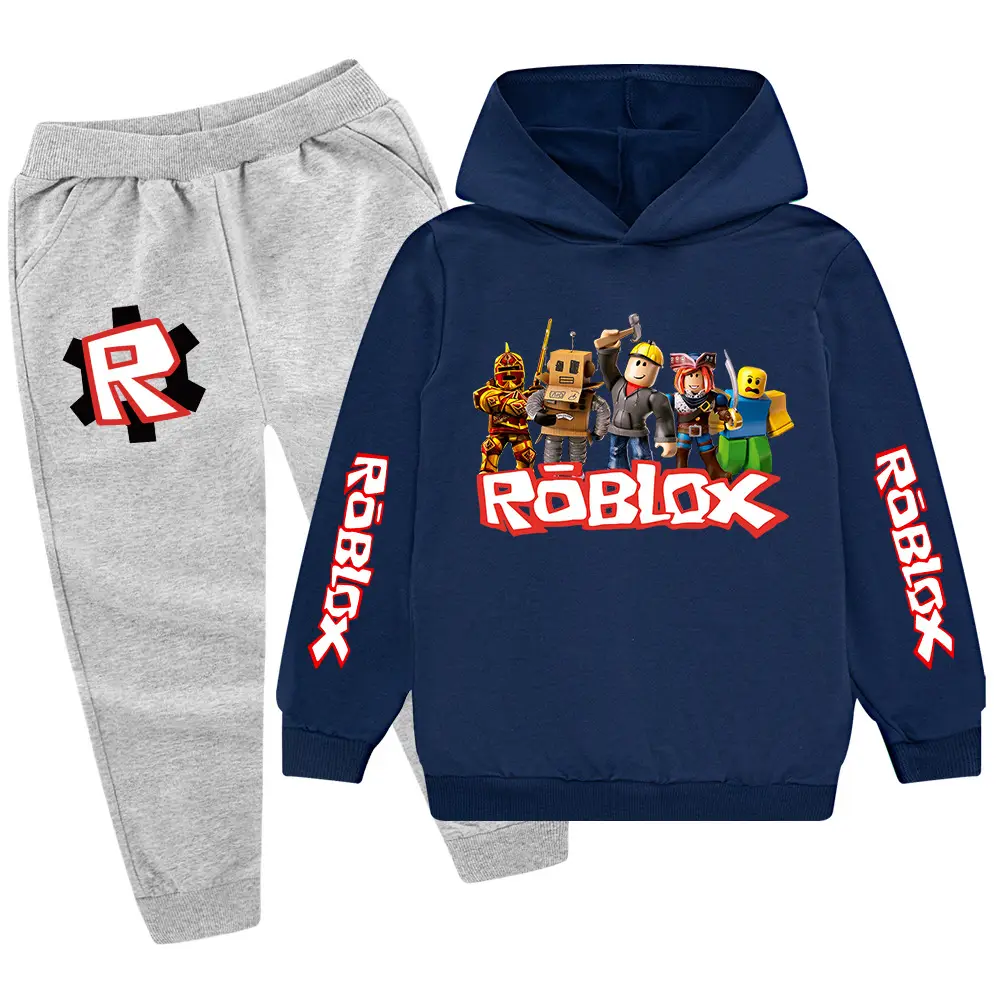 Kids Roblox Hoodie Sweatpants Set Red Black XL — feature 19