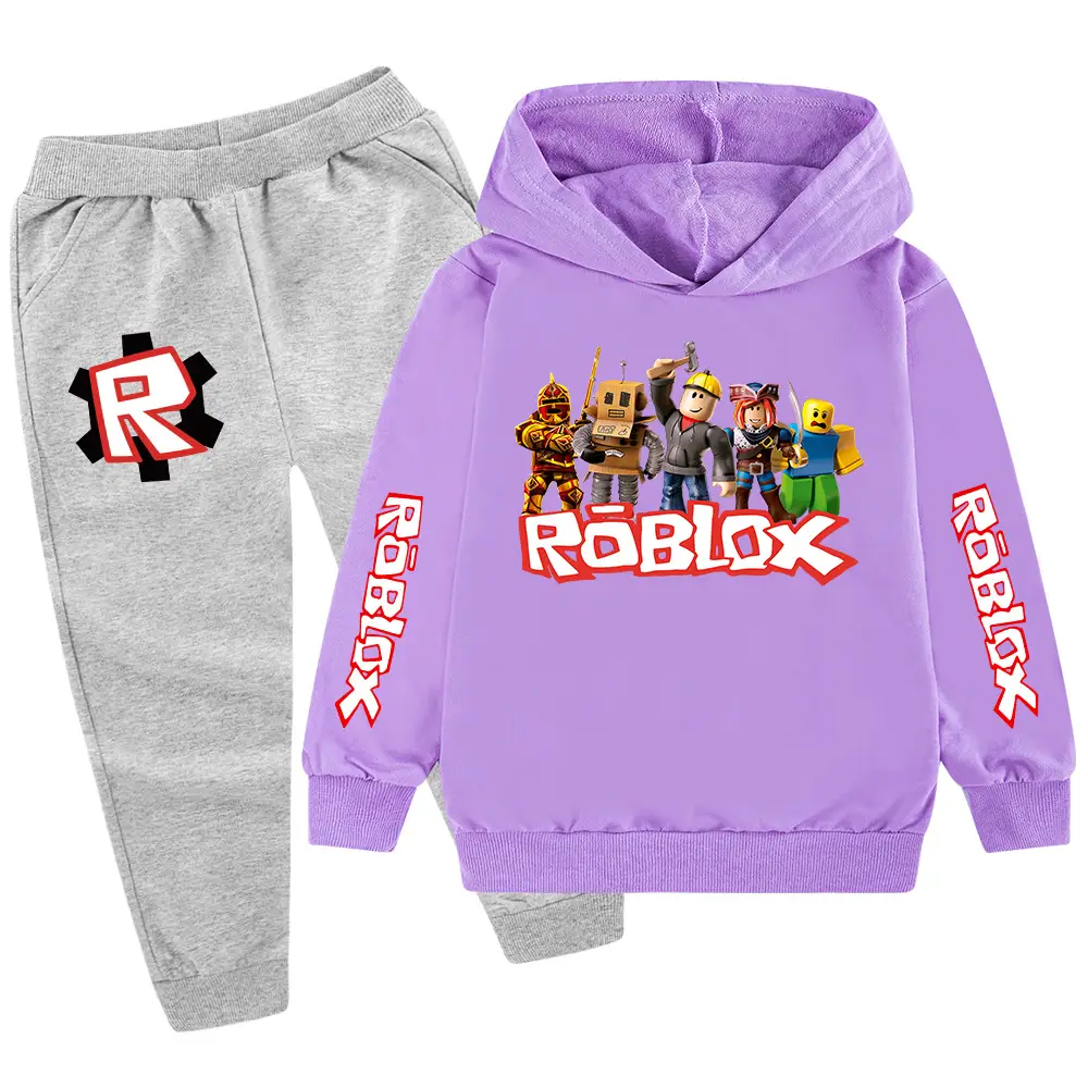 Kids Roblox Hoodie Sweatpants Set Red Black XL — feature 21