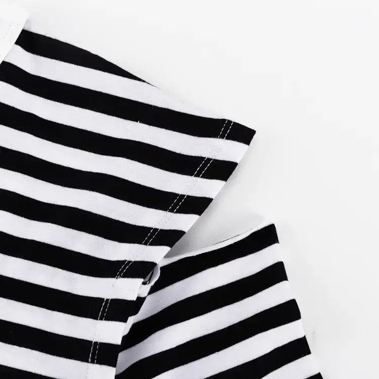 Women Striped Cold Shoulder Top Long Sleeve Off-Shoulder — feature 10