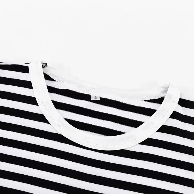 Women Striped Cold Shoulder Top Long Sleeve Off-Shoulder — feature 8