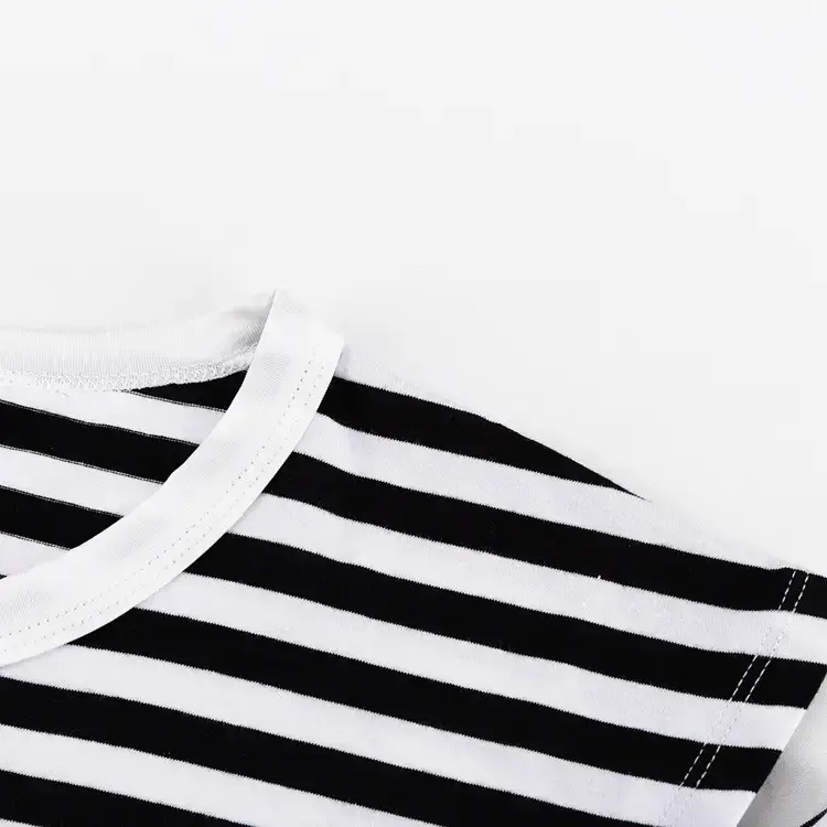 Women Striped Cold Shoulder Top Long Sleeve Off-Shoulder — feature 9
