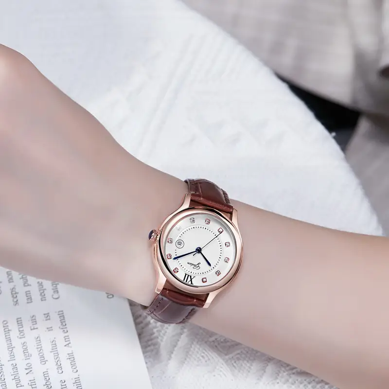 Diamond Encrusted Women's Quartz Watch Silver - Image 4