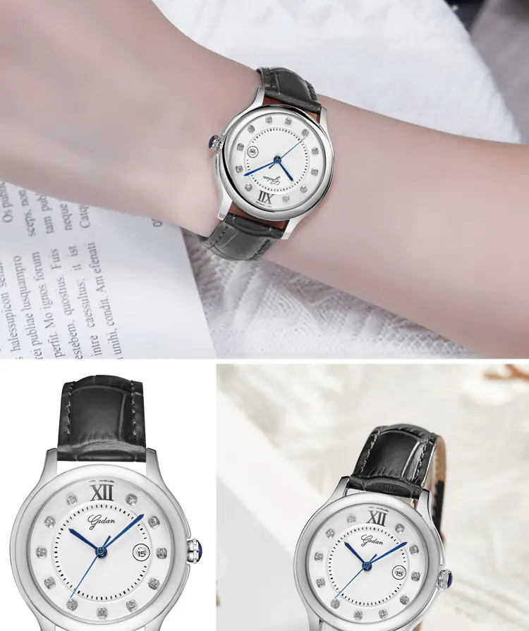 Diamond Encrusted Women's Quartz Watch Silver — feature 8