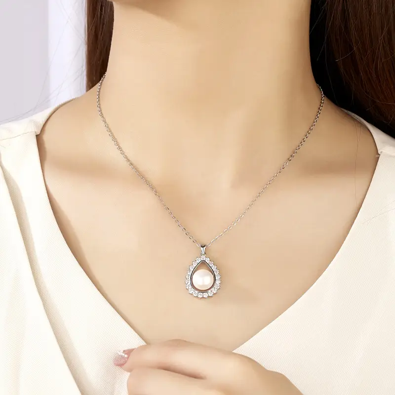 European & American Women's Pearl Pendant Set with Zircon - Image 4