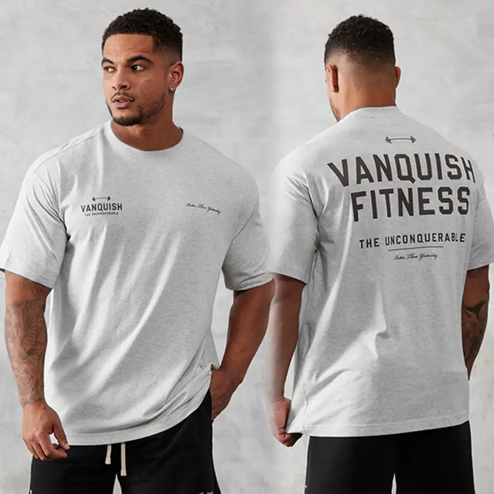 Men Cotton Round Neck T-Shirt White Casual Running Sport - Image 3