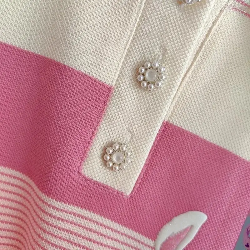 Girls Striped Polo Skirt Set Summer 2025 — feature 3