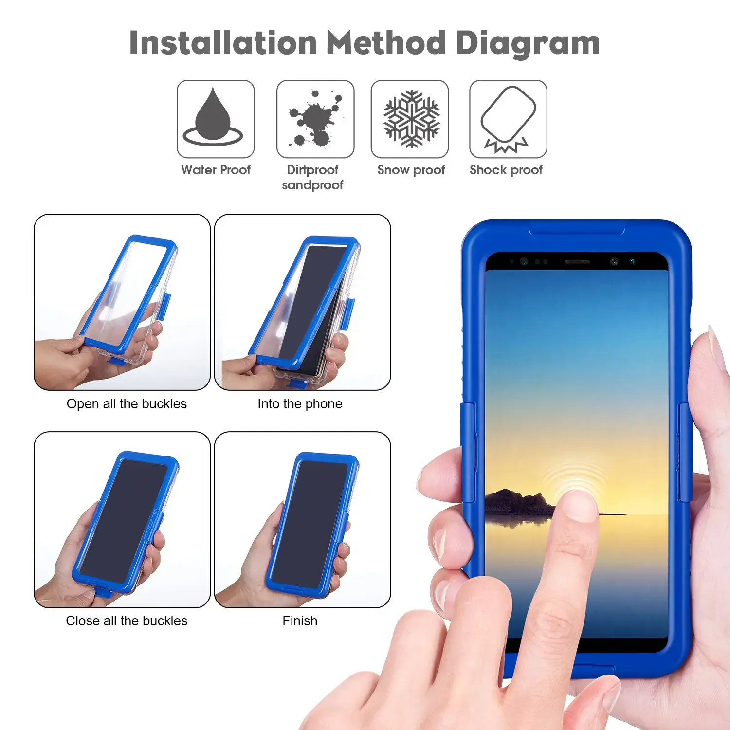 Waterproof Redmi Note 13 Pro Phone Case