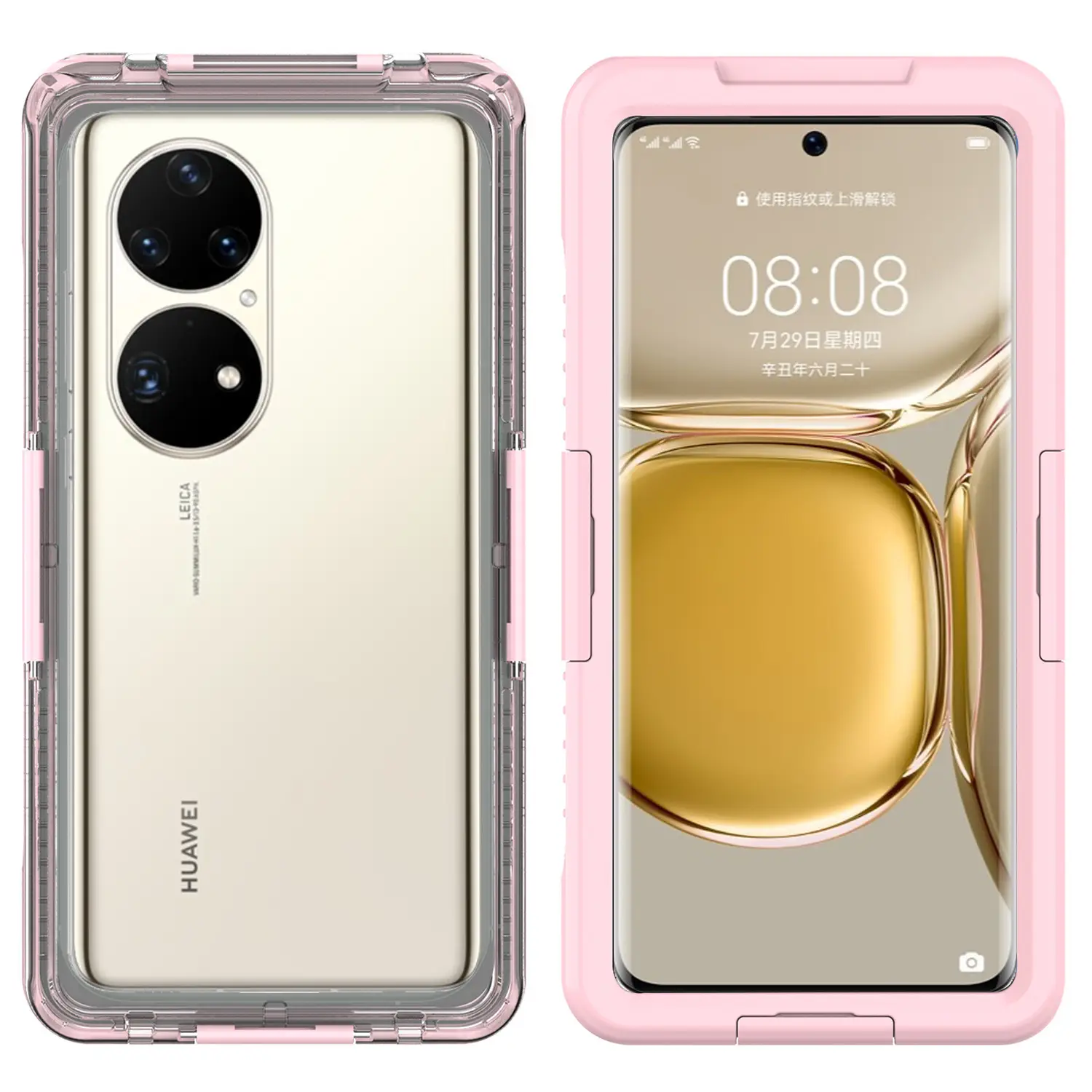 Huawei Mate60Pro New Waterproof Shell Gold - Image 3