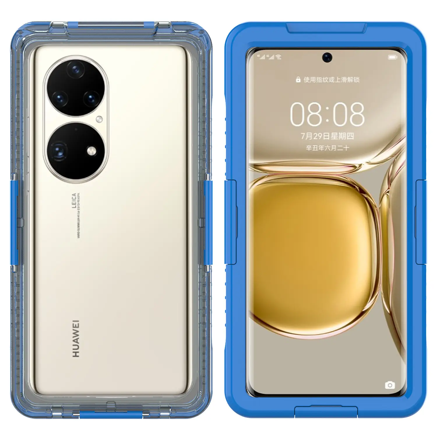 Huawei Mate60Pro New Waterproof Shell Gold - Image 4