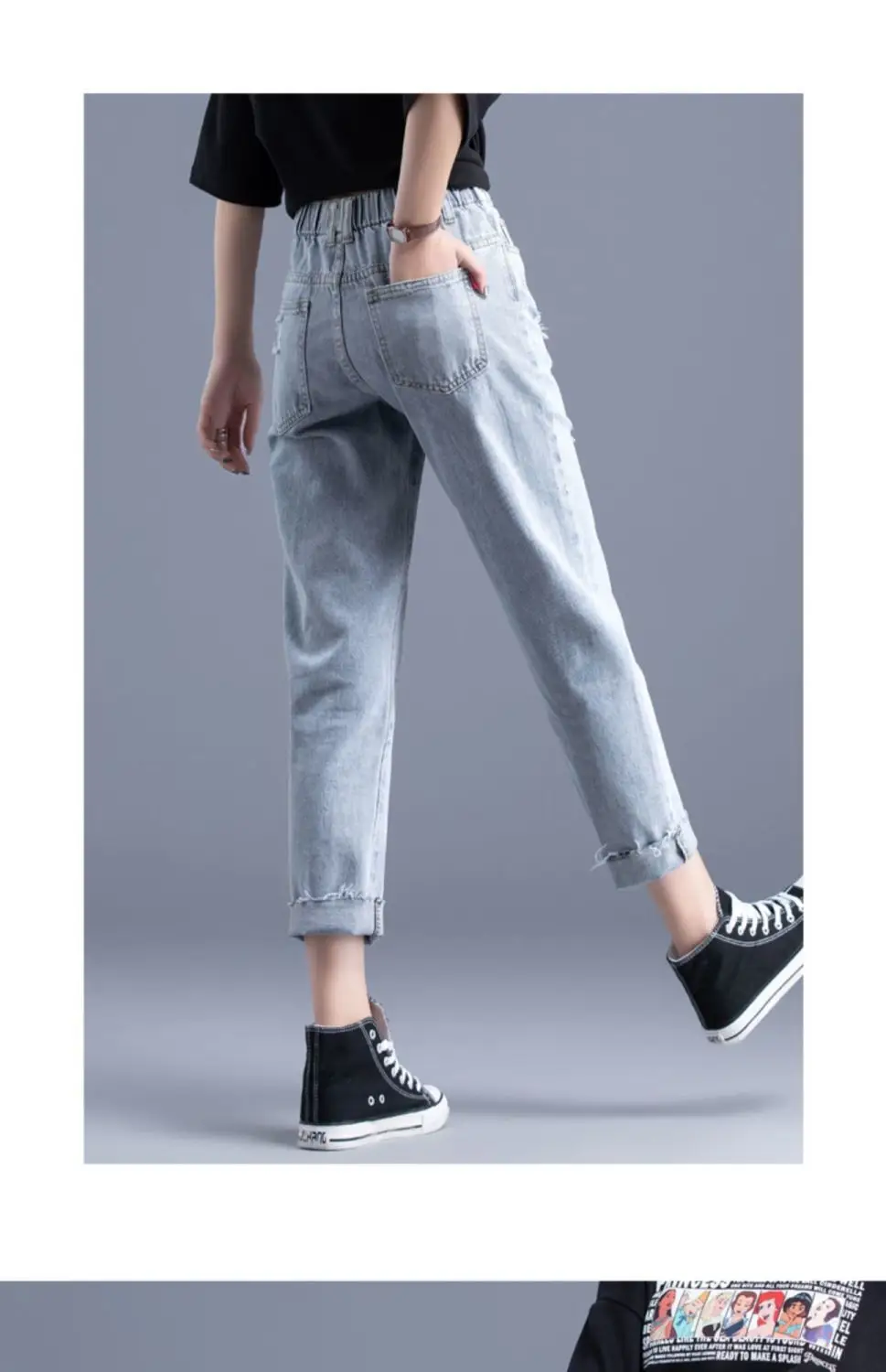 White Ripped Cropped Women's Harem Pants 2025 — feature 13
