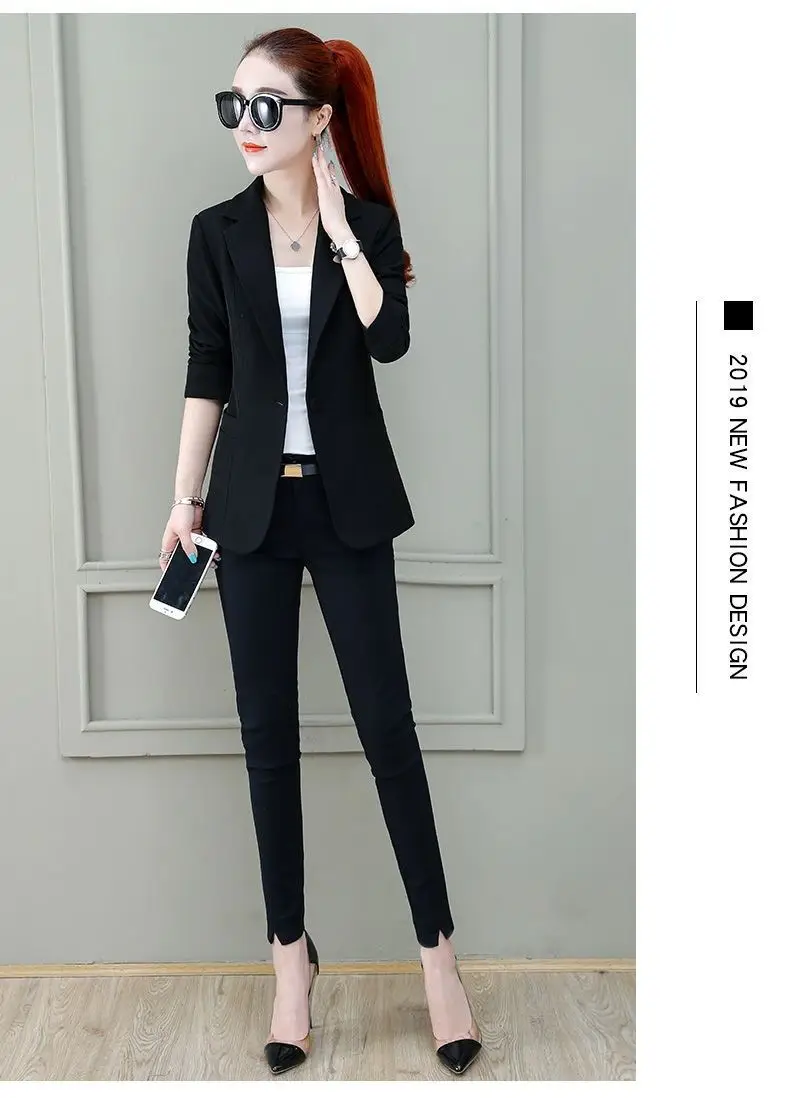 Women's 2025 Summer Thin Collar Suit Jacket Yellow Black — feature 14