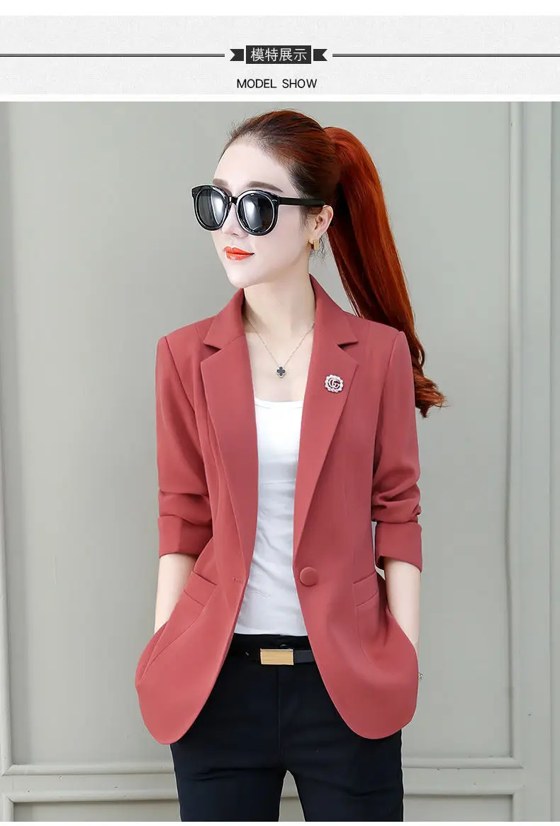 Women's 2025 Summer Thin Collar Suit Jacket Yellow Black — feature 7