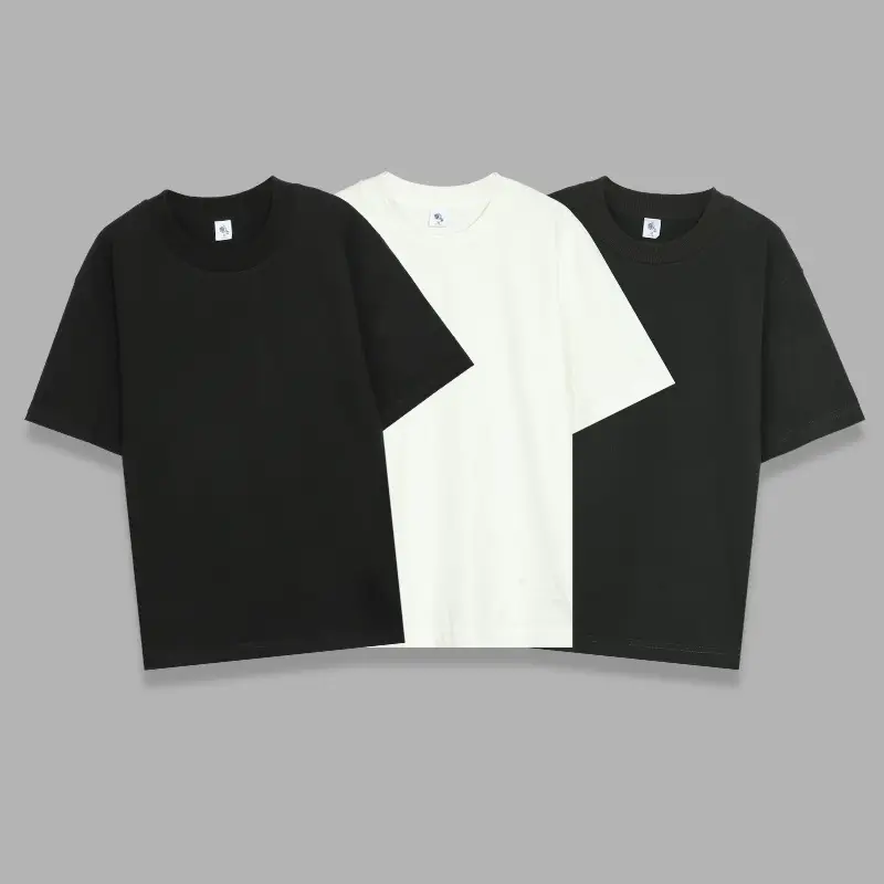Men White Cotton T-Shirt Wide Neck Loose Fit - Image 4
