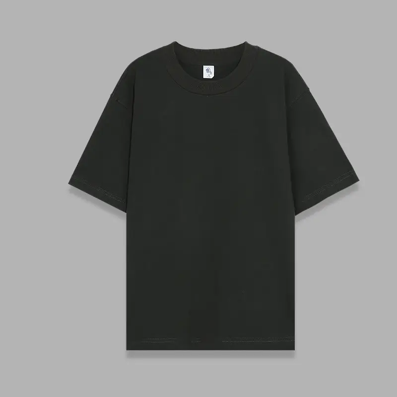 Men White Cotton T-Shirt Wide Neck Loose Fit - Image 8