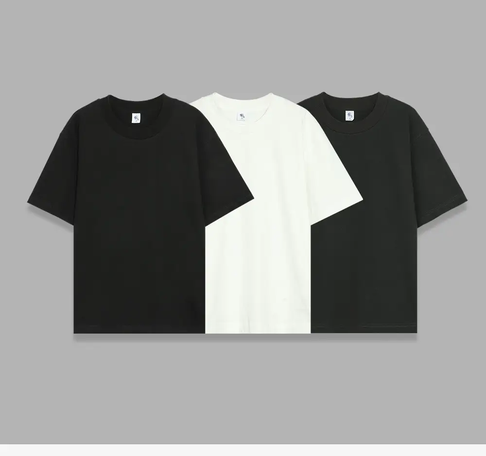 Men White Cotton T-Shirt Wide Neck Loose Fit — feature 1