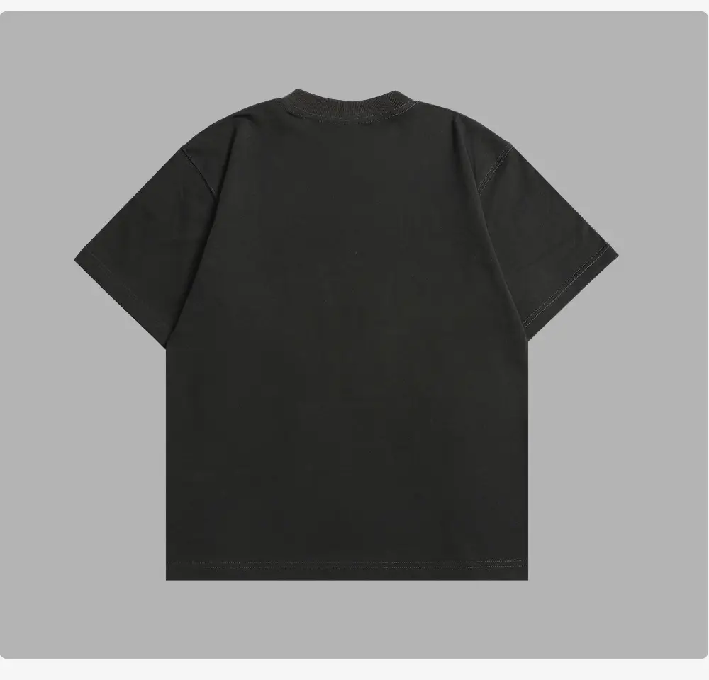 Men White Cotton T-Shirt Wide Neck Loose Fit — feature 11