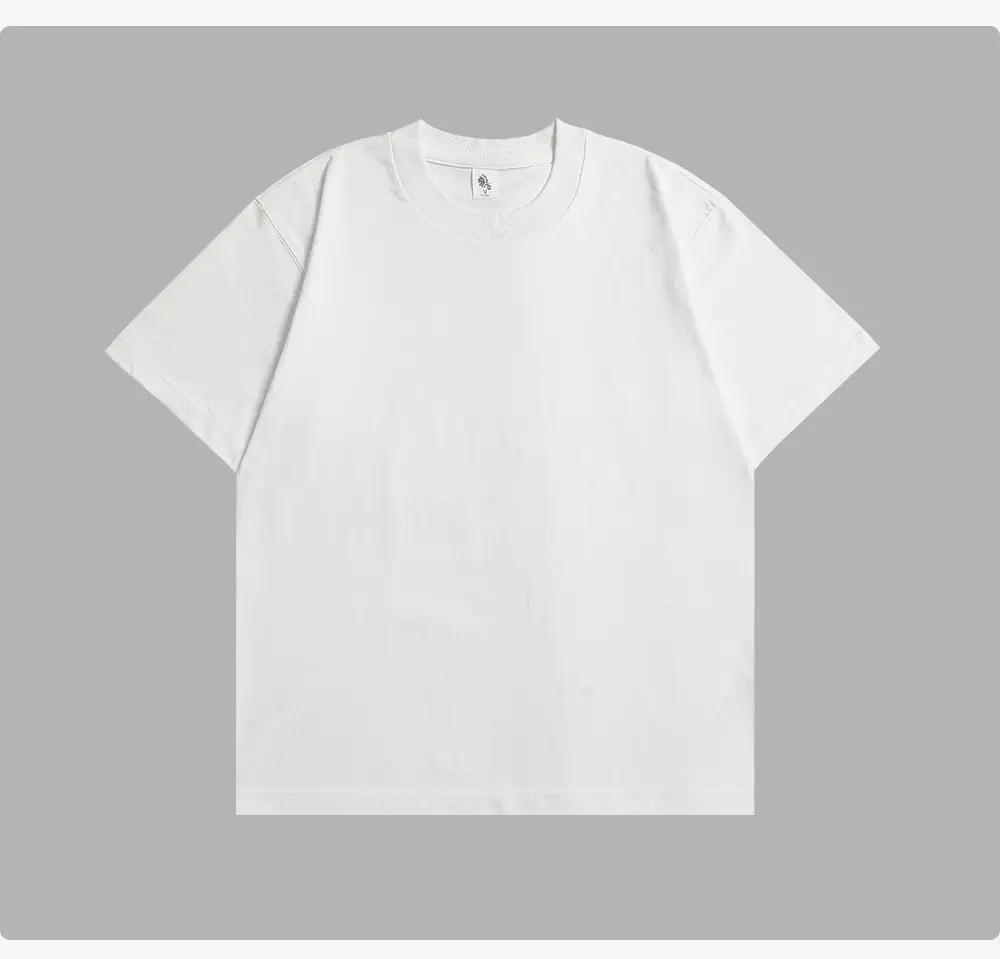 Men White Cotton T-Shirt Wide Neck Loose Fit — feature 12